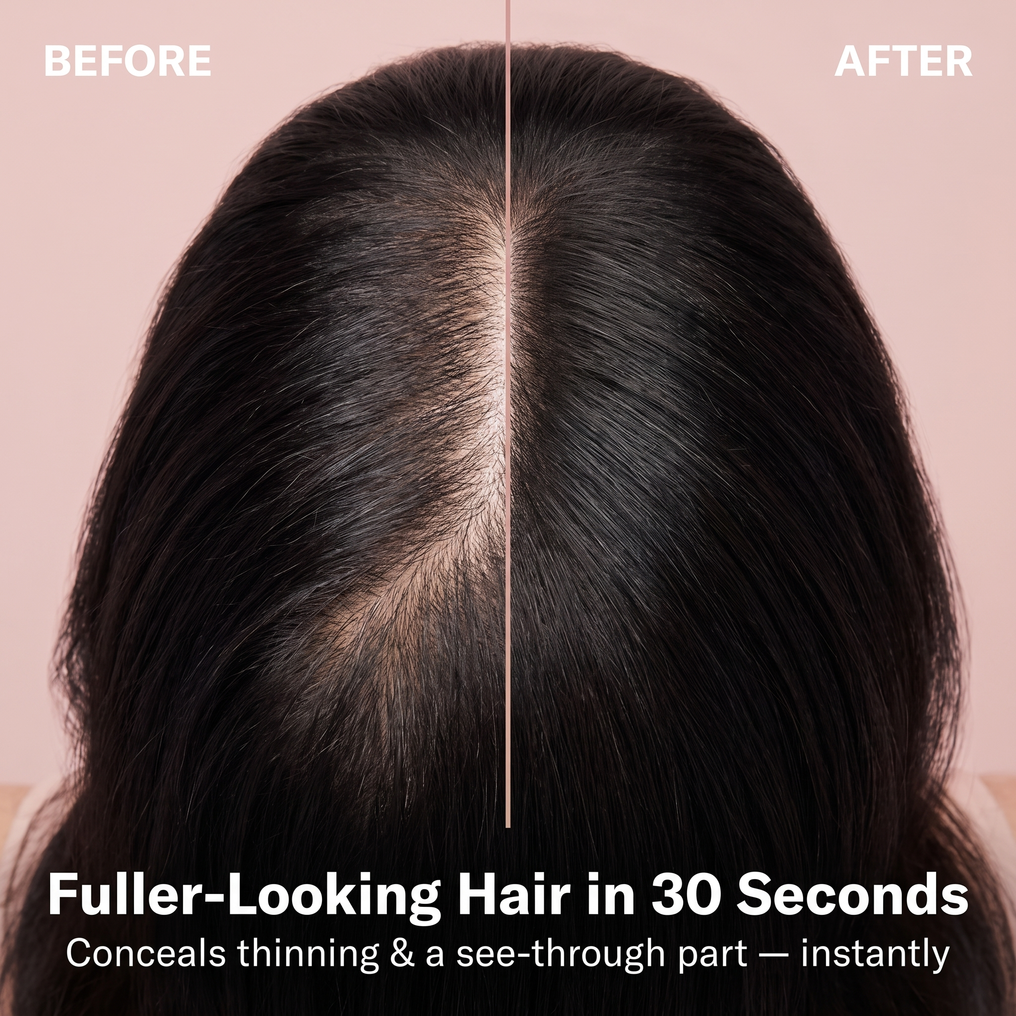 Before and after applying CrownFill to a thinning crown