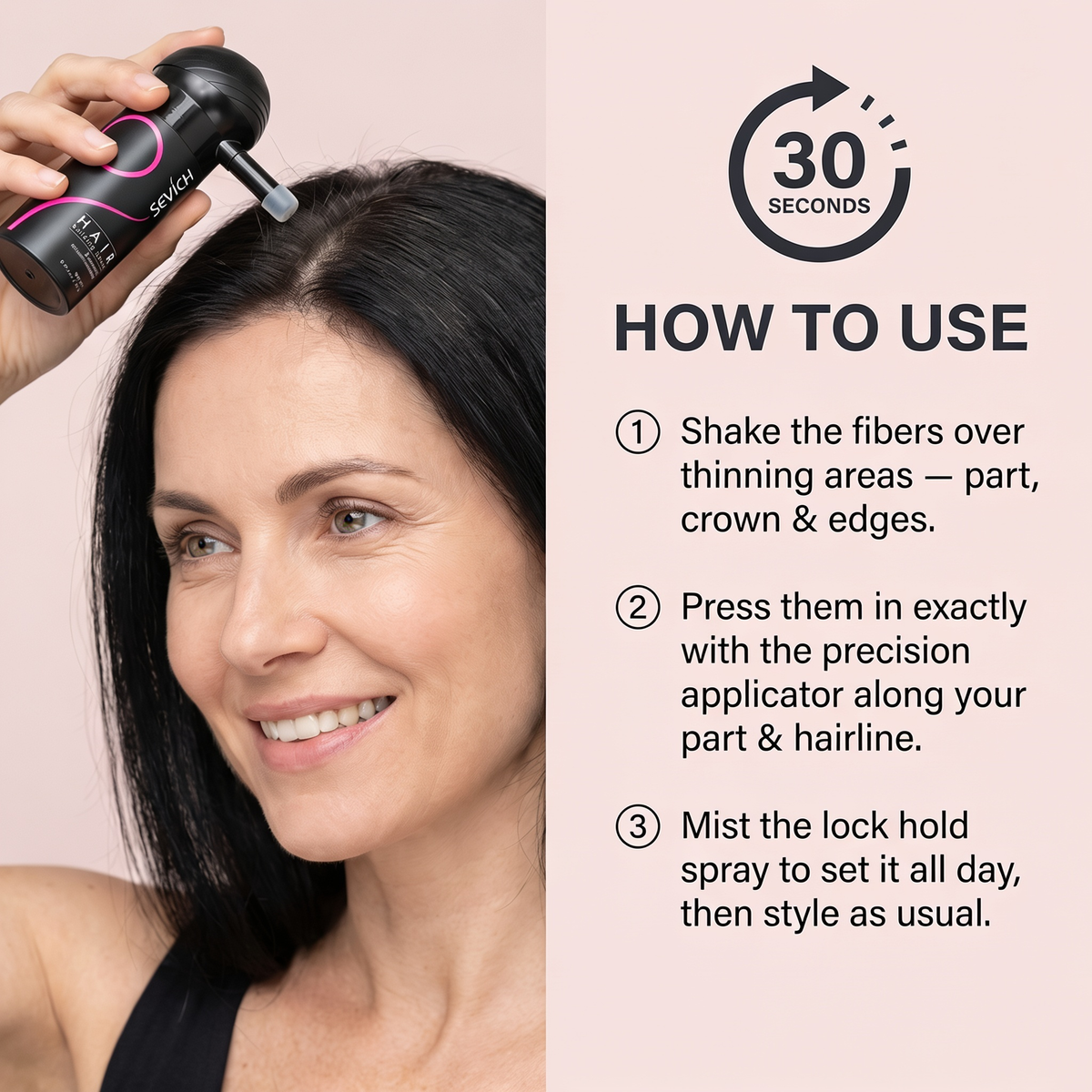 CrownFill — Instant Hair Thickening Fibers.